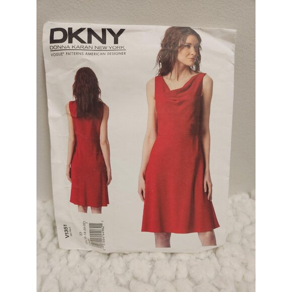 DKNY V1351 Sewing Pattern | Lined Pullover Dress - Picture 9 of 12